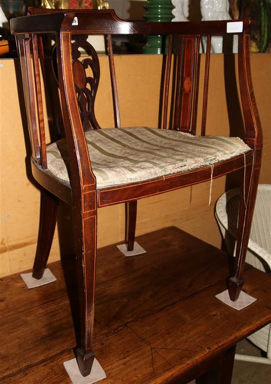 Edwardian inlaid  chair